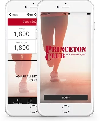 Image showing the Princeton club App graphic on iPhones