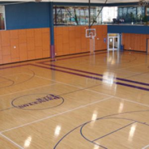 Photo of indoor basketball court