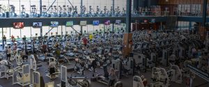 photo showing the main room of Princeton club with all the equipment