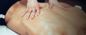 close-up photo of a back massage