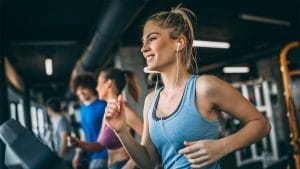 woman on treadmill