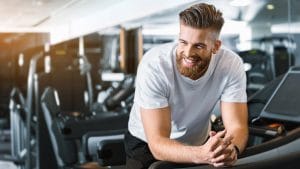 man on an exercise equipment